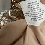 As You Wish As U Wish Party Dress with Sequins Size Large Gold & Silver Stretch Lining Photo 3