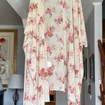 Pretty Floral Kimono Sz OS Red Photo 0