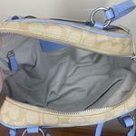 Coach Peyton Satchel Dome Bag Purse Khaki Sky Blue Y2K Signature Print F18918 Photo 6