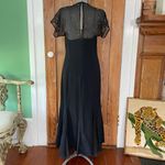 Vintage Positively Ellyn Sheer Elusion Pearl Sweetheart Bust Maxi Gown Sz M Black Size M Photo 8