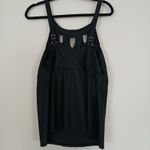 Septangle Swim Top Women 18 Black Cutout Strappy Tankini Swimwear Beach Poolside Photo 2