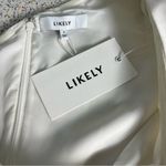 Likely NWT  NYC Statement Sleeve One Shoulder White Bodycon Dress Women’s Size 4 Photo 4