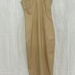 NWT Vesper Strappy Bodycon Midi Dress With Cut Out Ecru/Beige Women's Size US 8 Photo 1