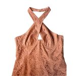 Bardot Riveria Lace Corset Bodycon Halter Dress In Rust Orange/Peach Size 8 Photo 7