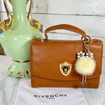 Givenchy Brown Leather Vintage Top Handle Logo Bag Photo 1