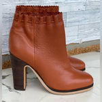 See By Chloe  chestnut Leather Ankle Length Boots Size 40/9.5 Photo 0