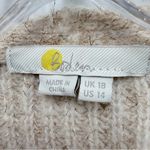 Boden USA Boden Oversized V Neck Cable Knit Pullover Cream Metallic Sweater Size 14 Photo 5