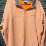 Columbia Peach Quarter-Zip Fleece with Gray Trim Photo 0