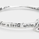 New Womens Boutique Mother Mom & Son Love Engraved Silver Twist Bracelet Photo 0