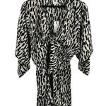 Flawless Touch Front Tie Romper Dash Print Size Small New Photo 0