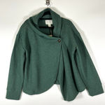 Sigrid Olsen  Womens XL Cardigan Sweater Green Button NWT‎ Wool Blend Boho Photo 0