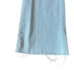 frame denim  Size 27 Le Easy Flare Jeans Lightwash Blue Wash Fray Raw Hem Stretch Photo 4