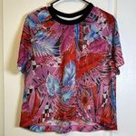 Nike  Floral Breathable Gym Athletic Activewear Shirt Size Med EUC #2590 Photo 0