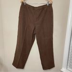 Alfred Dunner NWT  Brown Faux Suede Slimming Tummy Control Pant, 16W Photo 1