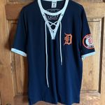PINK - Victoria's Secret Victoria’s Secret pink Detroit Tigers Navy Blue Lace-Up Jersey! Photo 5