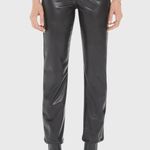 MOTHER THE HIGH WAISTED RIDER ANKLE PANTS JEANS FAUX LEATHER SIZE 27 BLACK NEW Photo 2