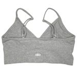 Alo Yoga  Ribbed Bralette Heather Gray Small EUC Minimal Strap Athleisure Top Photo 1