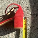 Salvatore Ferragamo  Red Gavina Suede Sandals - Size 10* Photo 10
