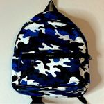 NWT Michael Kors Kent Cobalt White Backpack Army Camouflage Nylon Blue Photo 0