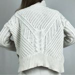 525 America Cable-Knit Mock Neck Pullover Sweater in Ivory | Size S Photo 5