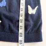 Talbots Navy Blue Butterfly Intarsia Crewneck Long Sleeve Sweater Size Small Photo 6