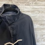 Crew Clothing Co. Womens M Jacket Unisex Blue Duffle Canvas 100% Cotton Zip Hood Size M Photo 3