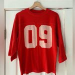 Pilcro  Varsity Tee Three Quarter Sleeve Size Small NWT Photo 0
