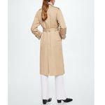 Mango Classic Beige Long Sleeve Trench Coat Photo 2