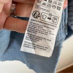 All Saints Lock Wool Blend Cowl Neck Sweater Blue Size Large Asymmetrical Photo 7