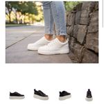 NIB J/SLIDES NYC West Black Leather Sneaker Shoes White Platform Soles Size 9M Photo 11