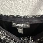 EXPRESS size L Grey Leopard Mesh Midi Dress Sleeveless Lined Empire Photo 3