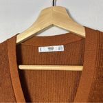 Mango MNG Basics Orange V-Neck Knit Half Sleeve Top XS Photo 2