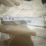 IRO  Roxanie One Shoulder Fil Coupé Chiffon Mini Dress Off White Size 40 or US‎ 8 Photo 11