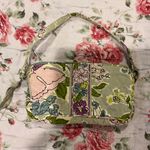 Vera Bradley Quilted Watercolor Floral Wristlet Wallet Grey Purple Pink Photo 6
