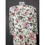 Vintage Atina By Karon Crosby Dress Womens 8 White Floral Lace Collar Midi Photo 6