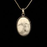 ARTISAN White Buffalo Turquoise Sterling Silver Southwestern Necklace Brand New Photo 3