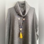 1Pc Boho‎ Sweater Necklace Colorful Beaded Yellow Tassel Butterfly Charm Fashion Photo 3