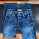 BKE  Lexi flare boot jean in a size 26 white stitching western rodeo rocker Photo 5