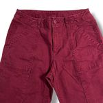 Old Navy  Womens Chino Pants Slim Ankle Length Raw Hem Cotton Blend Red Size 4 Photo 3