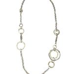 Premier Designs  Two Tone Silver Tone Gold Tone Open Circle Chain Necklace 36 in Photo 0