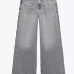 ZARA  Wide Leg Jeans Washed Gray High Rise Size 4 Baggy Cotton Grunge Edgy Trendy Photo 1