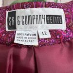 SK & Company short Blazer 80’s style color magenta Purple Size 12 Photo 6