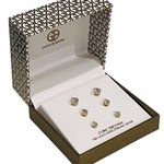 Giani Bernini NEW 6 Pair EARRINGS Solitaire 18k Gold Over Silver & CZ Stud Posts Photo 2
