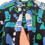 De Loreta Josefa maxi trapeze dress in Arcilla Azul print with balloon sleeves Size undefined Photo 12