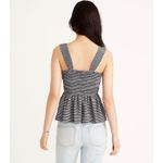 Madewell texture and thread top Smocked Peplum Stripe Tank Top Xs CP5056 Photo 1