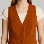 Rafael Suede Vest Rust Brown (Size M) Western Style Boho Size M Photo 0