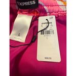 EXPRESS Pink Orange Swirl Print Elastic Waist Tie Shorts L boho fairy Y2K Photo 3