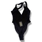 Frederick's of Hollywood Naxos Black Deep-Plunge One Piece Swimsuit Sz M NEW Photo 3