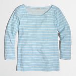J.Crew Factory Womens Blue & White White Striped Cotton Knit Top Size XS Photo 0