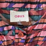 Obus Australia Graphic Print Blouse Size 0 Or Small Photo 1